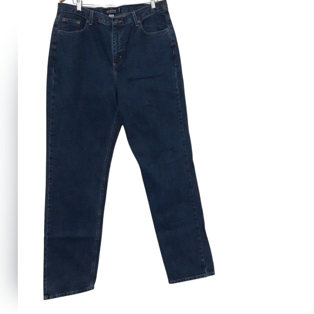 austin jean men's 16L blue slightly Tapered casual office y2k retro dark wash